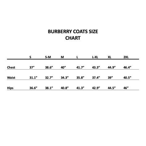 burberry xxl misure taglia|burberry shirt size chart.